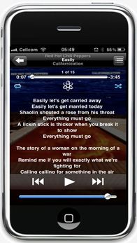iPhone with Lyrics