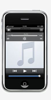iPhone with no lyrics or artwork